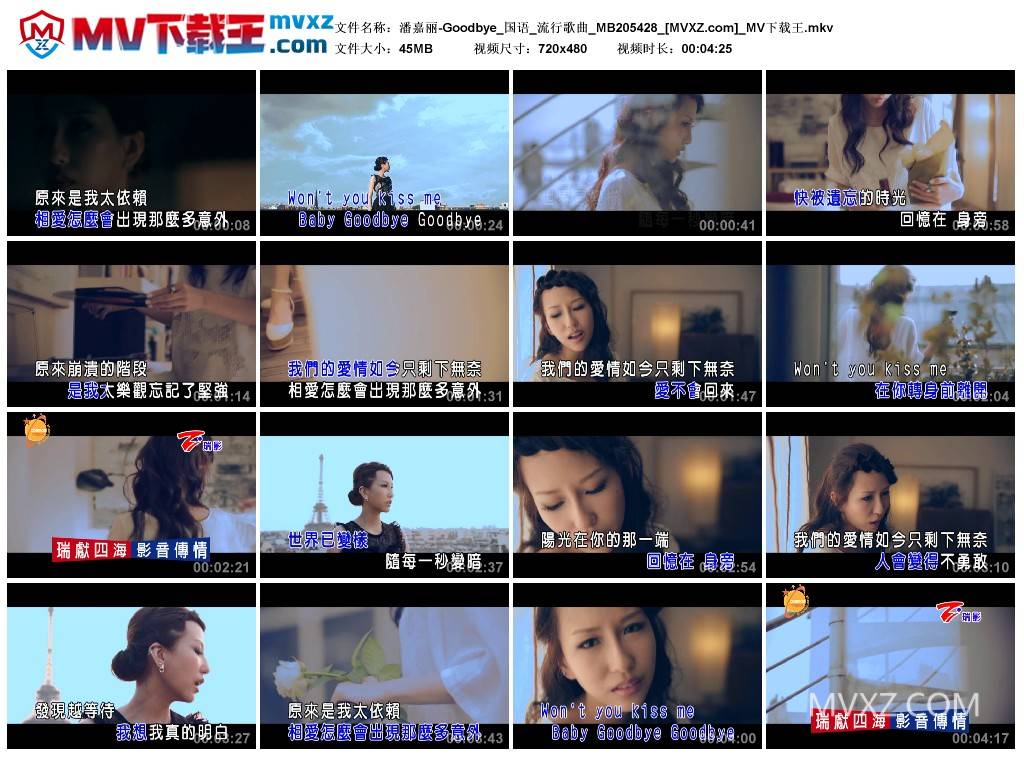 潘嘉丽-Goodbye_国语_流行歌曲_MB205428